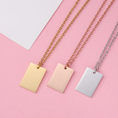 Necklace - Gold - Square