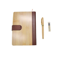 Bamboo Notebook + Pen + 32GB USB + Gift Box