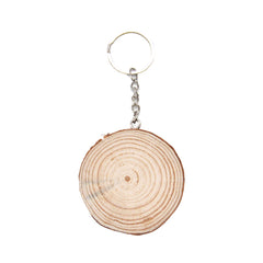 Wooden Slice - Pine Keyring