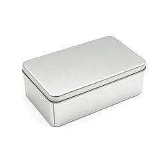 Metal Silver tin storage box for laser engraving printing