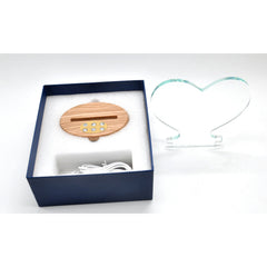 LED Crystal - Heart Alarm Clock