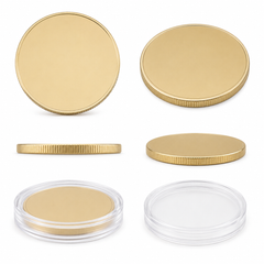 Metal Coin + Clear case - Gold