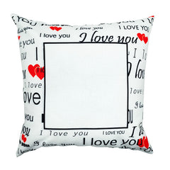Linen - I love You Cushion Cover - 40 x 40 cm