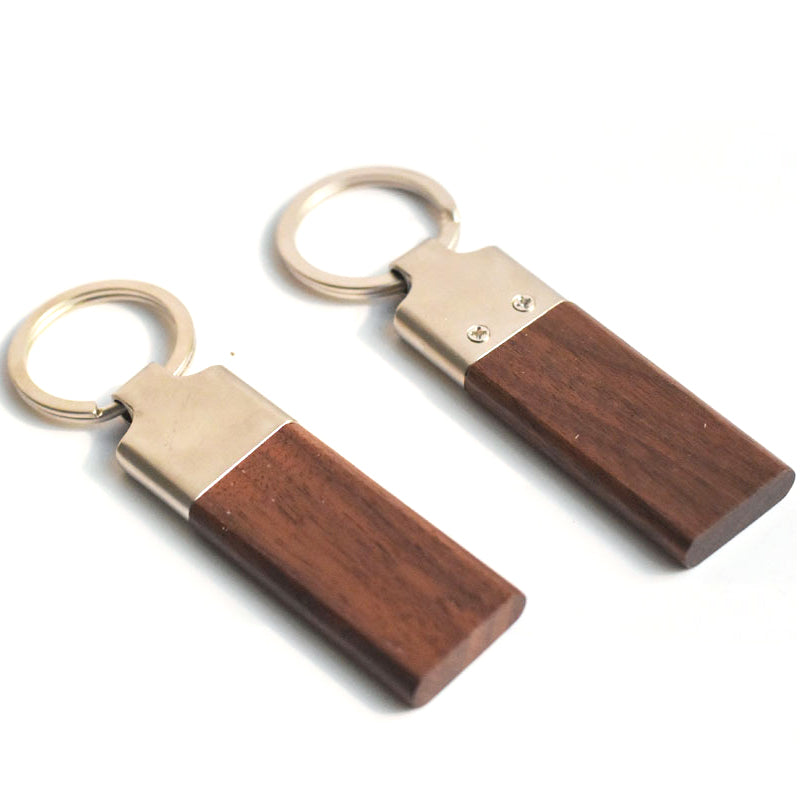 Wooden Keyring - Dark Brown