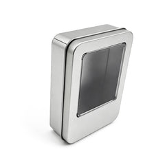 Metal Tin Box with Window -120 x 90 x 35mm