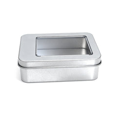 Metal Tin Box with Window -120 x 90 x 35mm