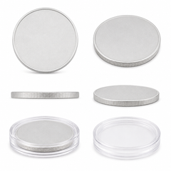 Metal Coin + Clear case - Silver