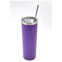 Tumbler Travel Bottle + Straw - Purple