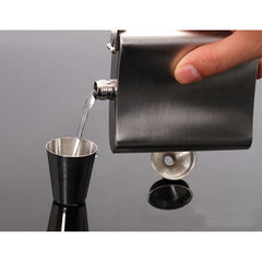 Silver Stainless steel Hip Flask Set + Gift Box