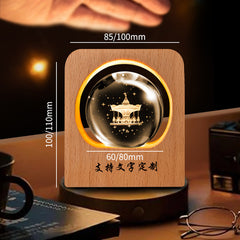 Beech Wood Frame + Crystal Ball - 11.5cm