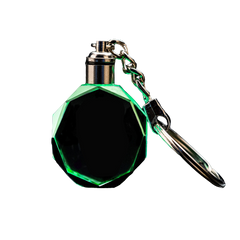 LED Crystal keyring - Octagon