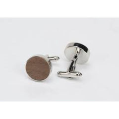 Wooden Cufflinks - Silver