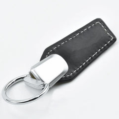 Black engravable pu leather keyring key pendant TB supplies