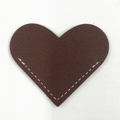laser engravable PU dark leather book mark