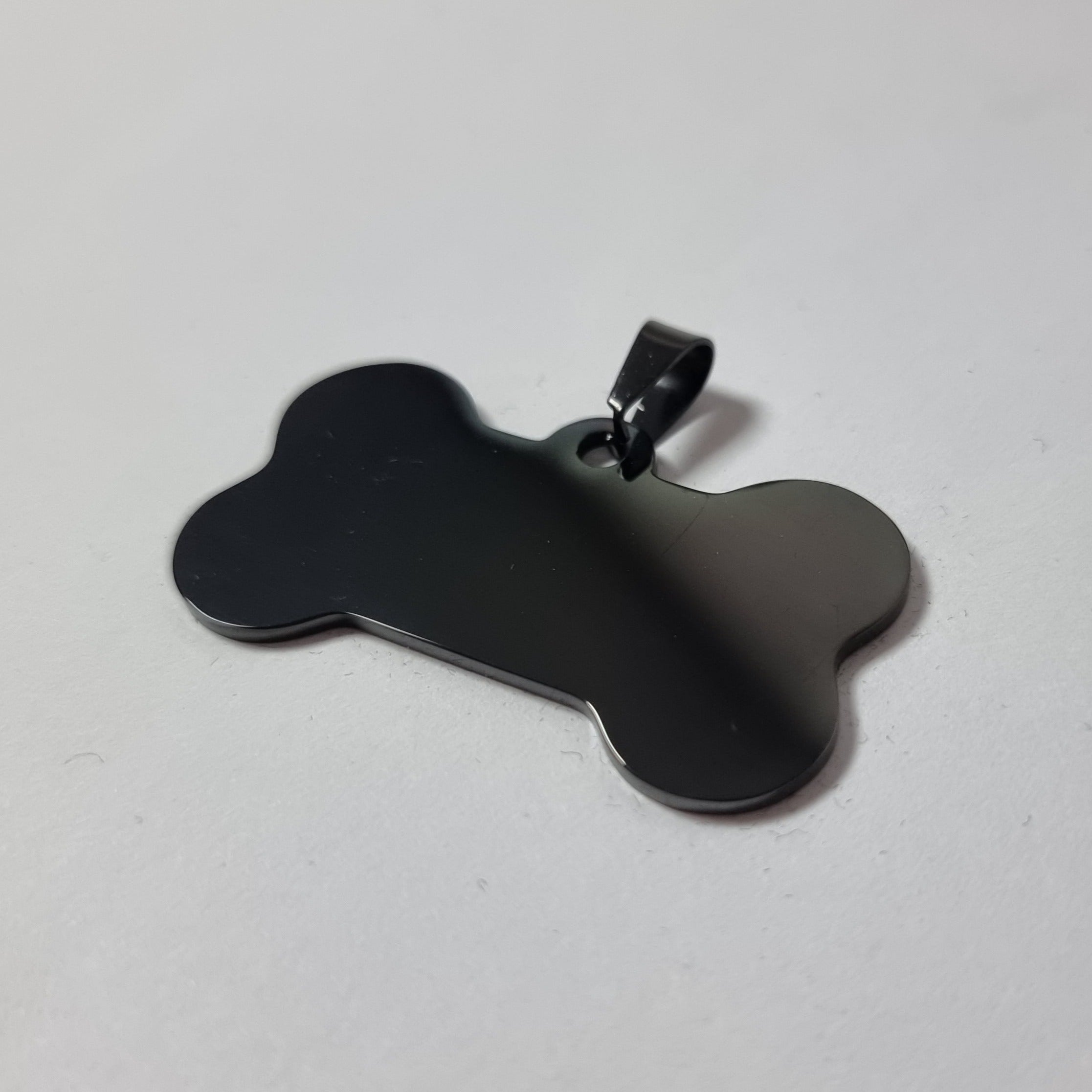thinkbaba laser supplies black stainless steel dog tag