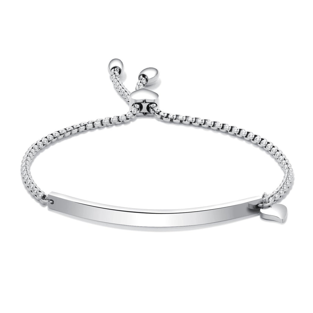 ThinkBaba Limited Laser Supplies Silver engravable bracelet