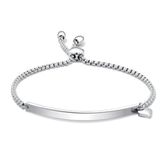 ThinkBaba Limited Laser Supplies Silver engravable bracelet