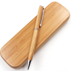 bamboo natural wooden pen and case laser engraving supplies TB engravables