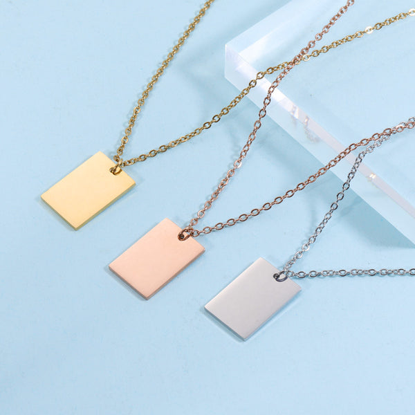 Necklace - Silver - Square