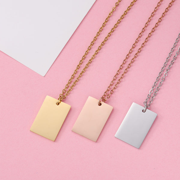 Necklace - Gold - Square