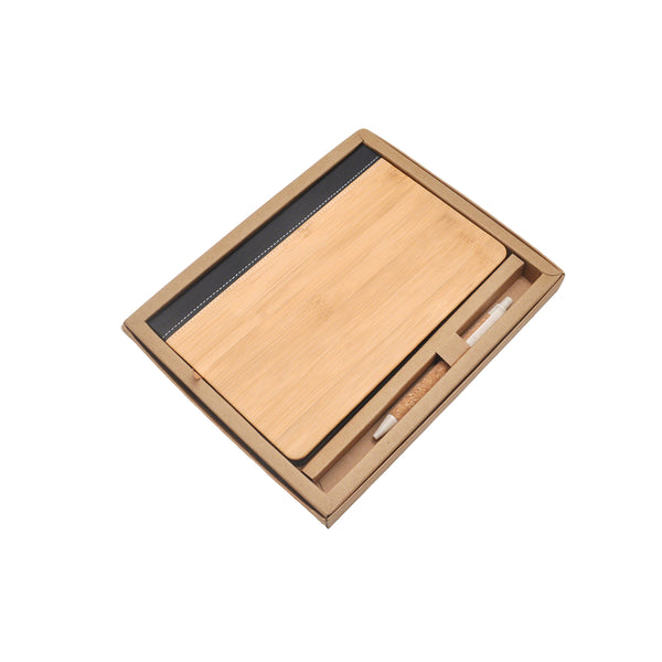 Bamboo Notepad + Pen + Gift Box