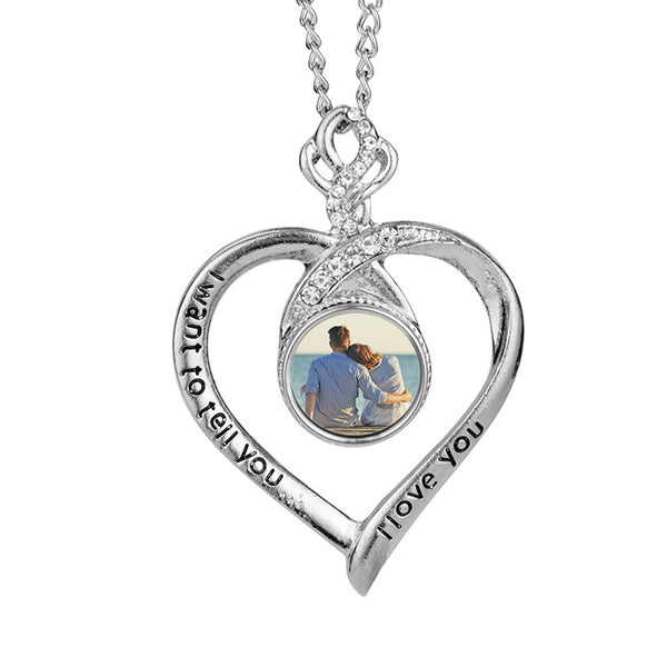 Heart Button Necklace