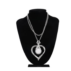 Heart Button Necklace