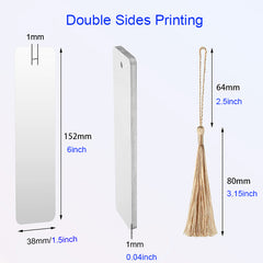 Metal Trim Sublimation Bookmark