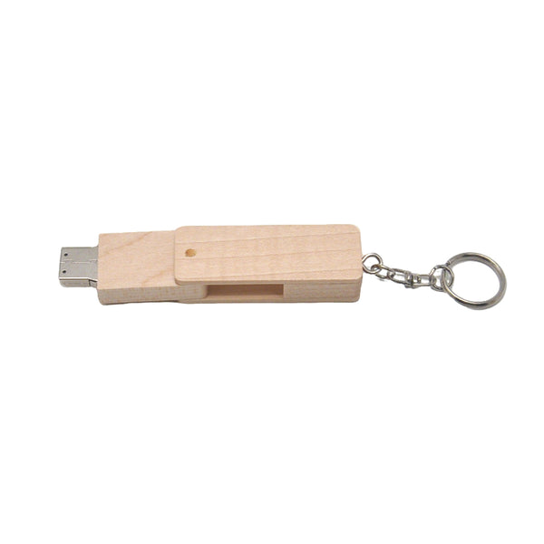 USB Flashdrive 8G Keyring - Light Brown