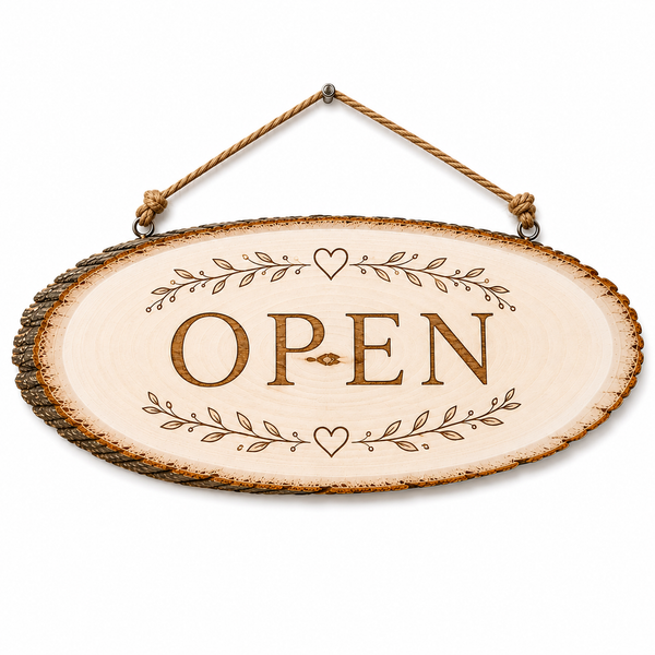 Natural Wooden Plaque - Large -  30 to 35cm
