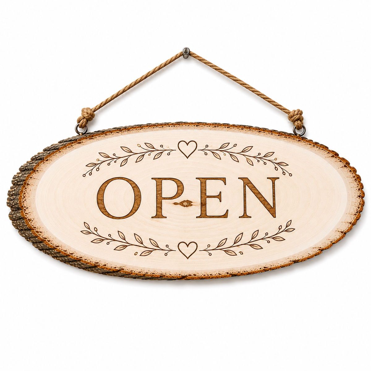 Natural Wooden Plaque - Large -  30 to 35cm