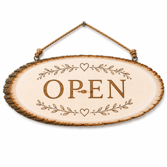 Natural Wooden Plaque - Large -  30 to 35cm