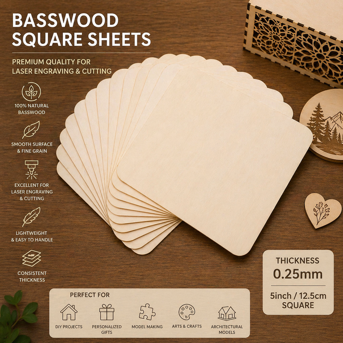 Basswood Plywood Sheets