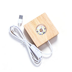 Wood LED Base for Crystal 