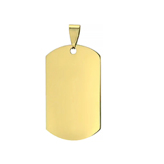 Stainless Steel Name Tag - Gold