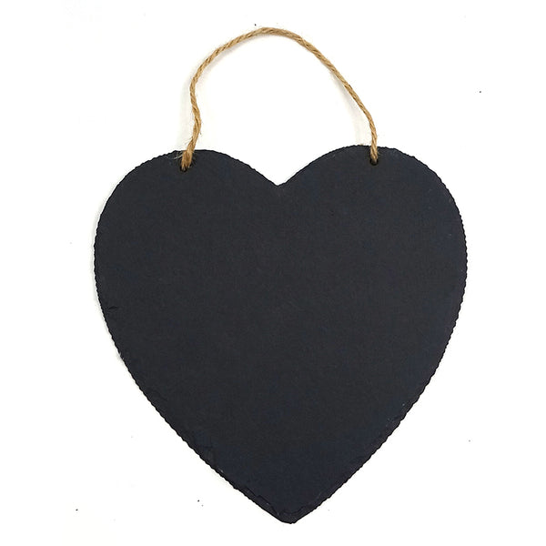 Heart hanging slate for laser engraving printing 