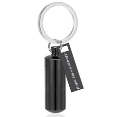 Pet Ashes Keepsake Keyring - Black