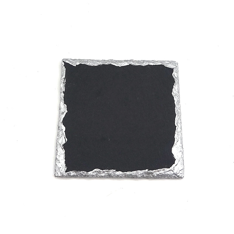 Coaster with Colored Rim - Square - White for laser engraving printing 