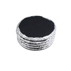 10cm Slate Coaster - Colored Rim - Round