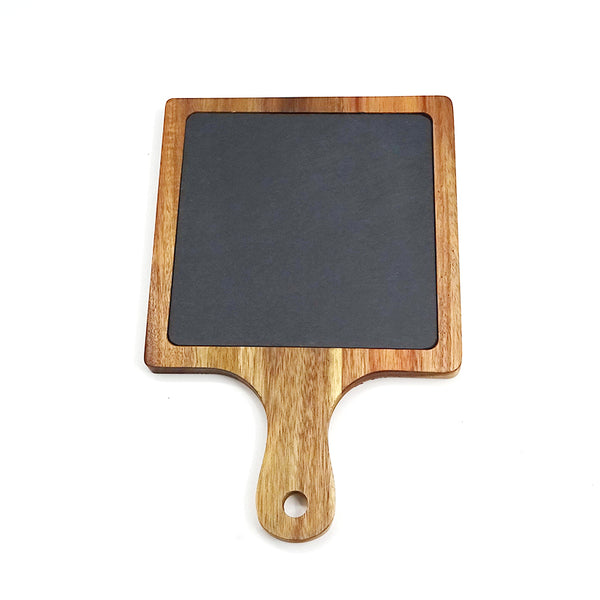 Wooden slate pizza tray for laser engraving printing 