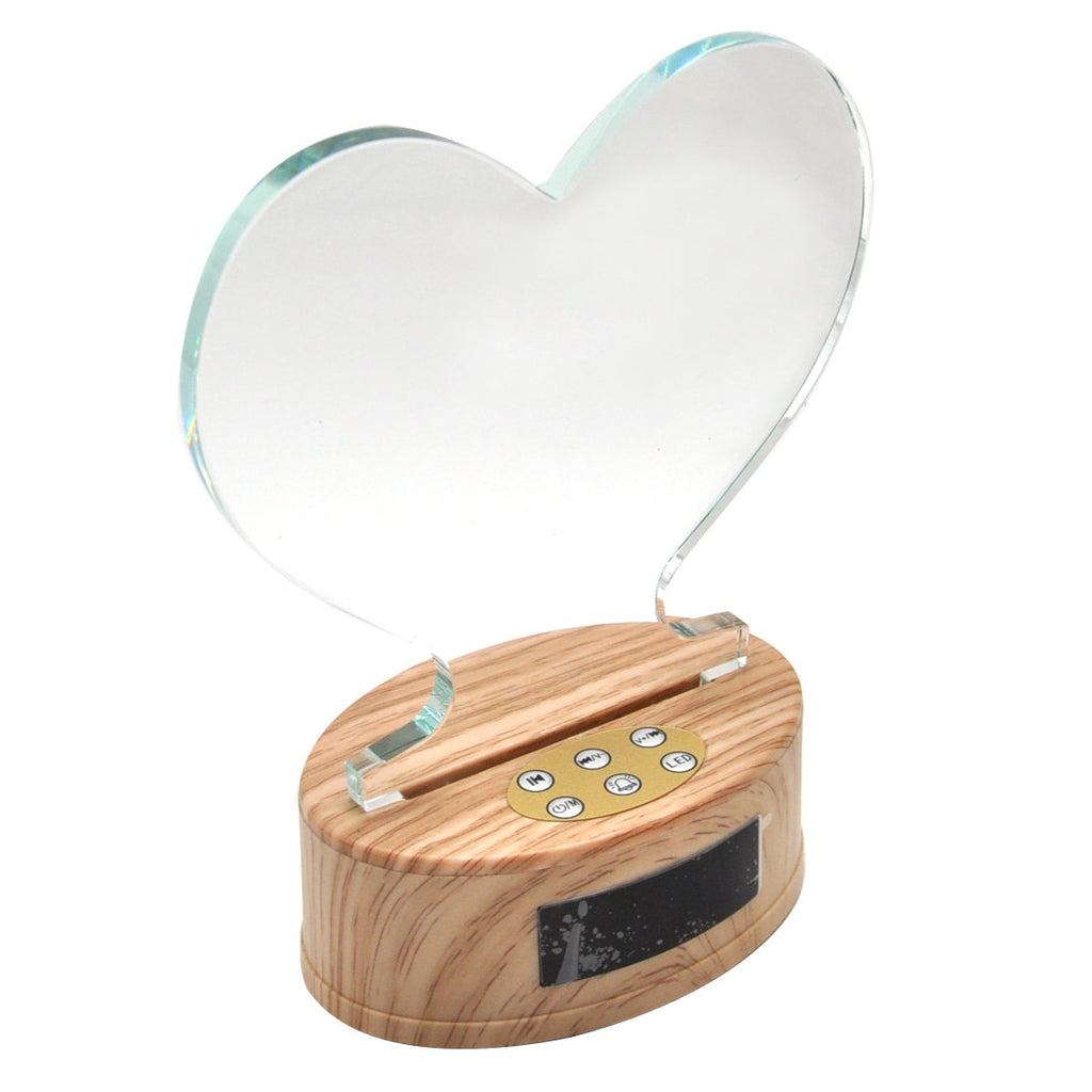 LED Crystal - Heart Alarm Clock