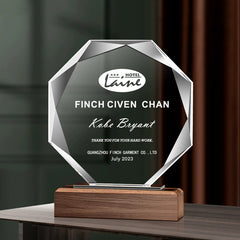 Crystal Trophy for laser engraving printing 
