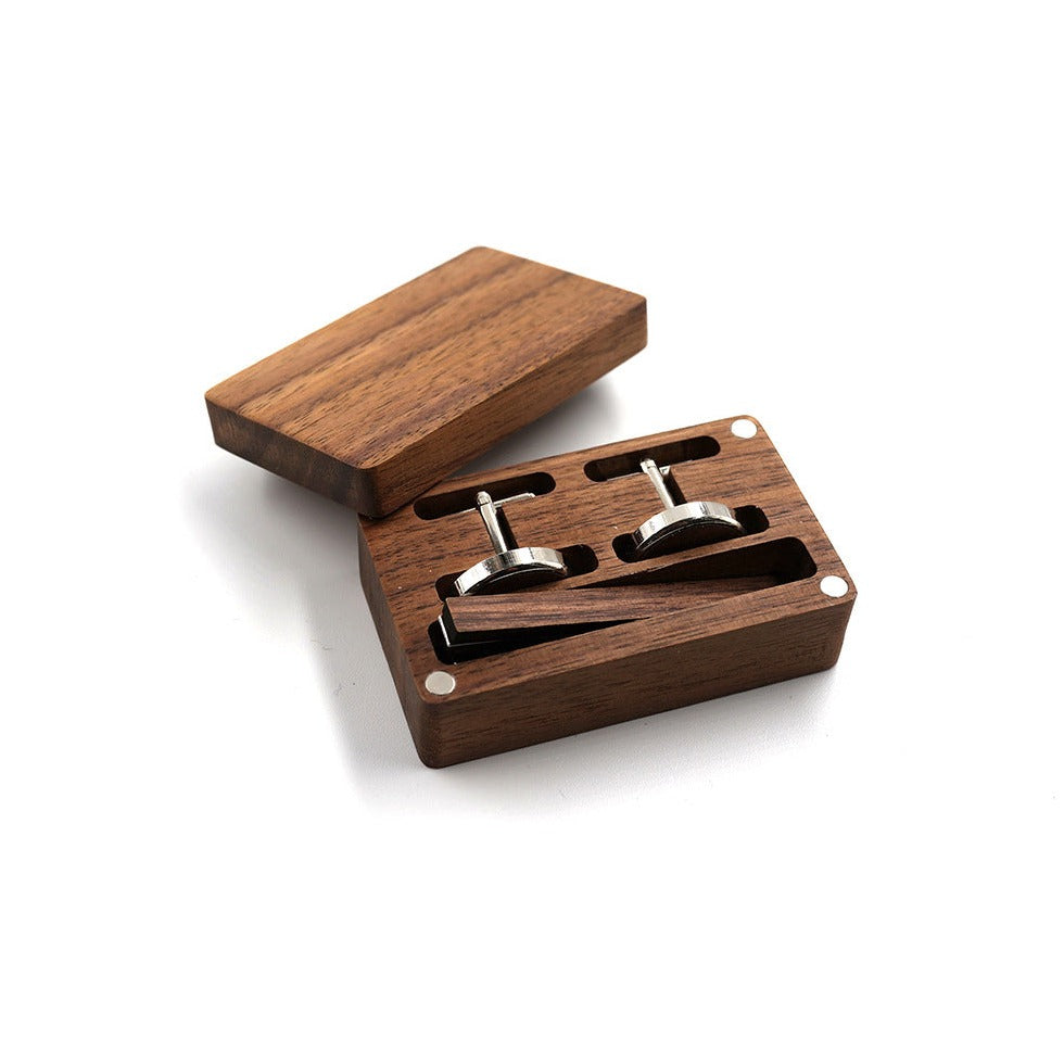 UKBlanks Laser Supplies Blank Wooden Product Cufflink set and wooden gift box 