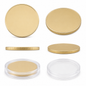 Metal Coin + Clear case - Gold