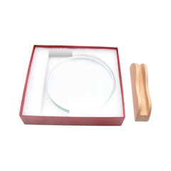 Crystal Trophy + Wooden Base