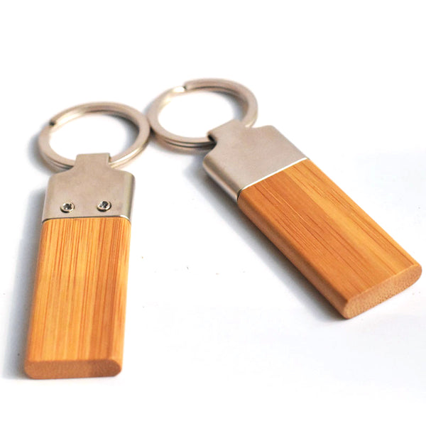 Wooden Keyring - Light Brown