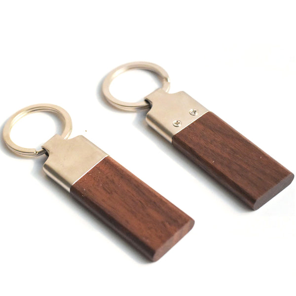 Wooden Keyring - Dark Brown