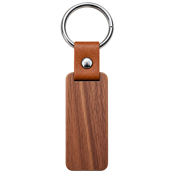 Wooden Keyring - Dark Brown - Rectangle