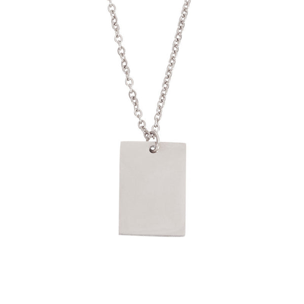 Necklace - Silver - Square