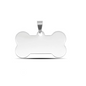 Stainless Steel Name Tag - Silver Bone